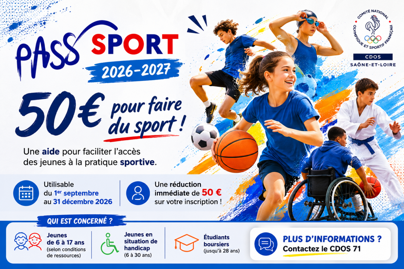 Pass Sport 2026-2027 : 50 € pour faciliter l’accès des jeunes à la pratique sportive